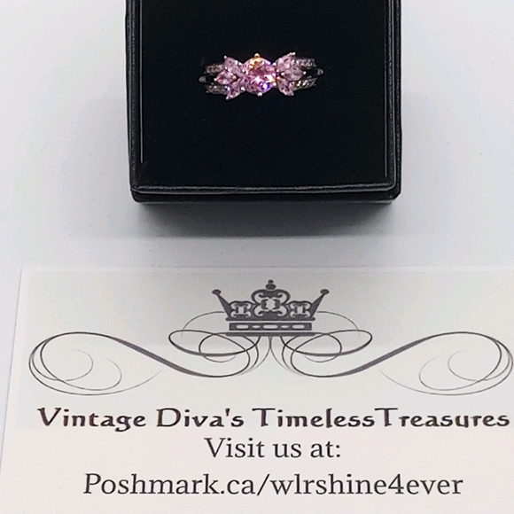 Pink Sapphire Ring set in 925 Sterling Silver - Picture 1 of 7